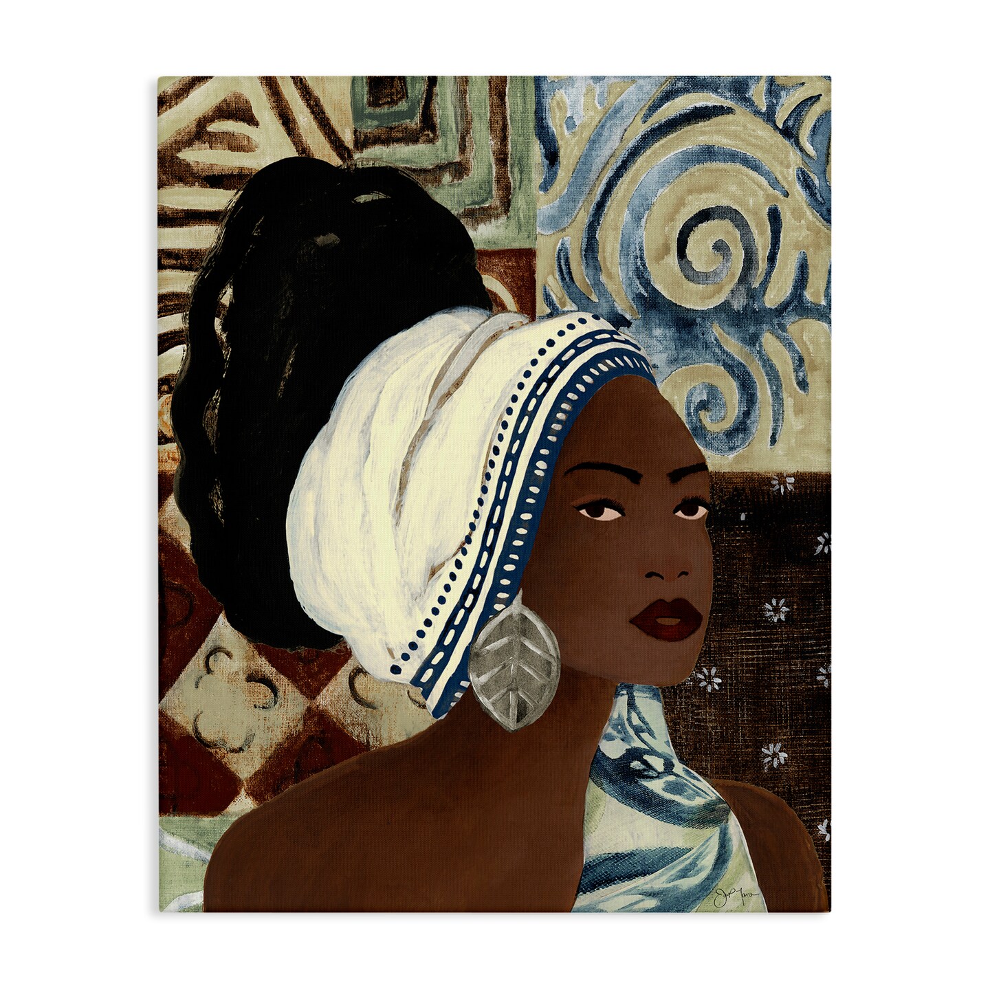 Stupell Industries Classy Earth Tones Portrait Canvas By Janet Tava