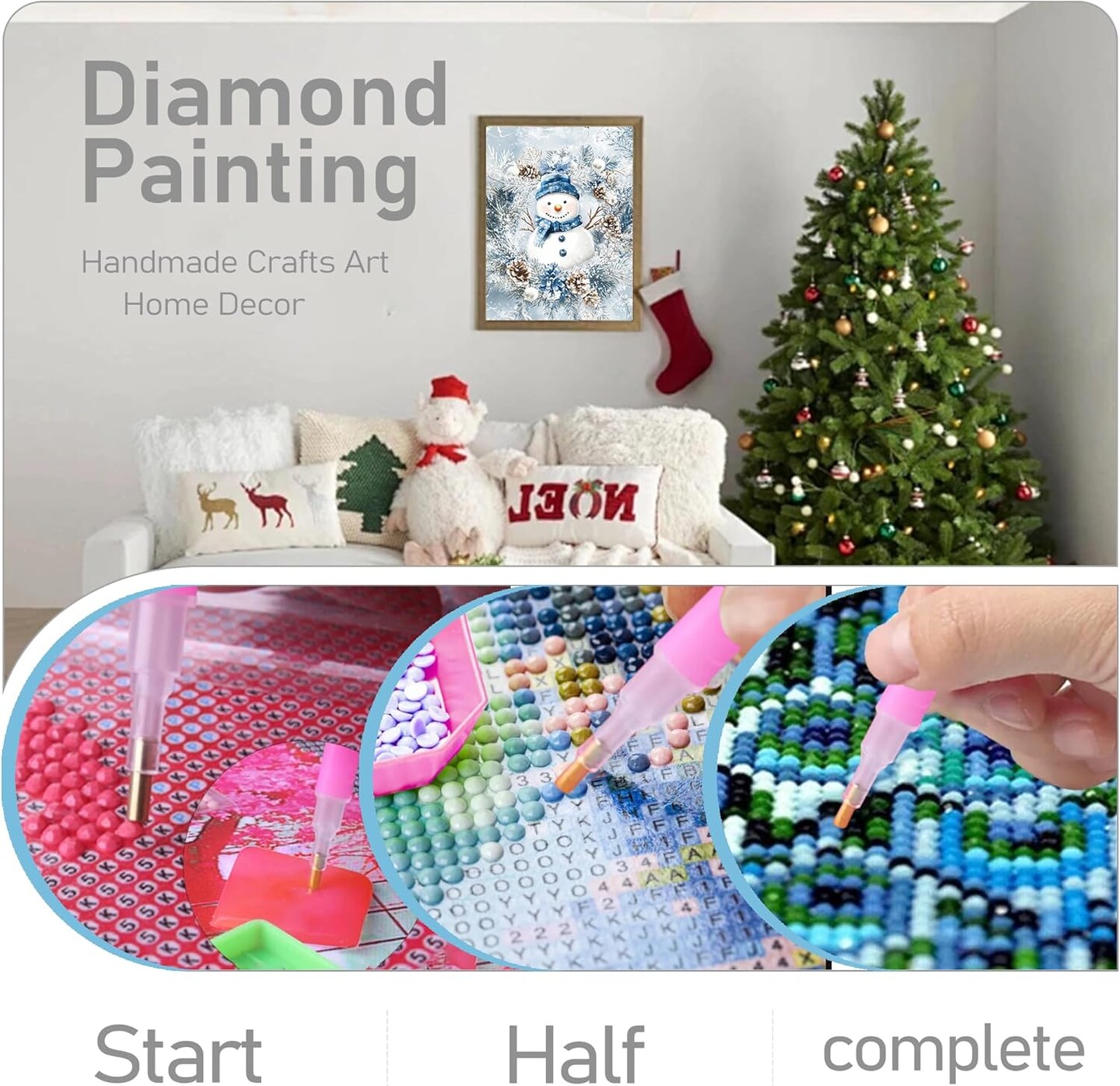 Christmas SnowmanDiamond Art Kits for Adults