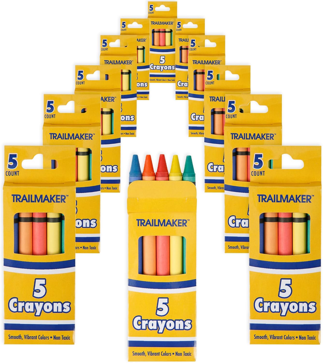 96 Pack Crayons, 5 Per Box in Assorted Bundle Art Sets (Multicolor)
