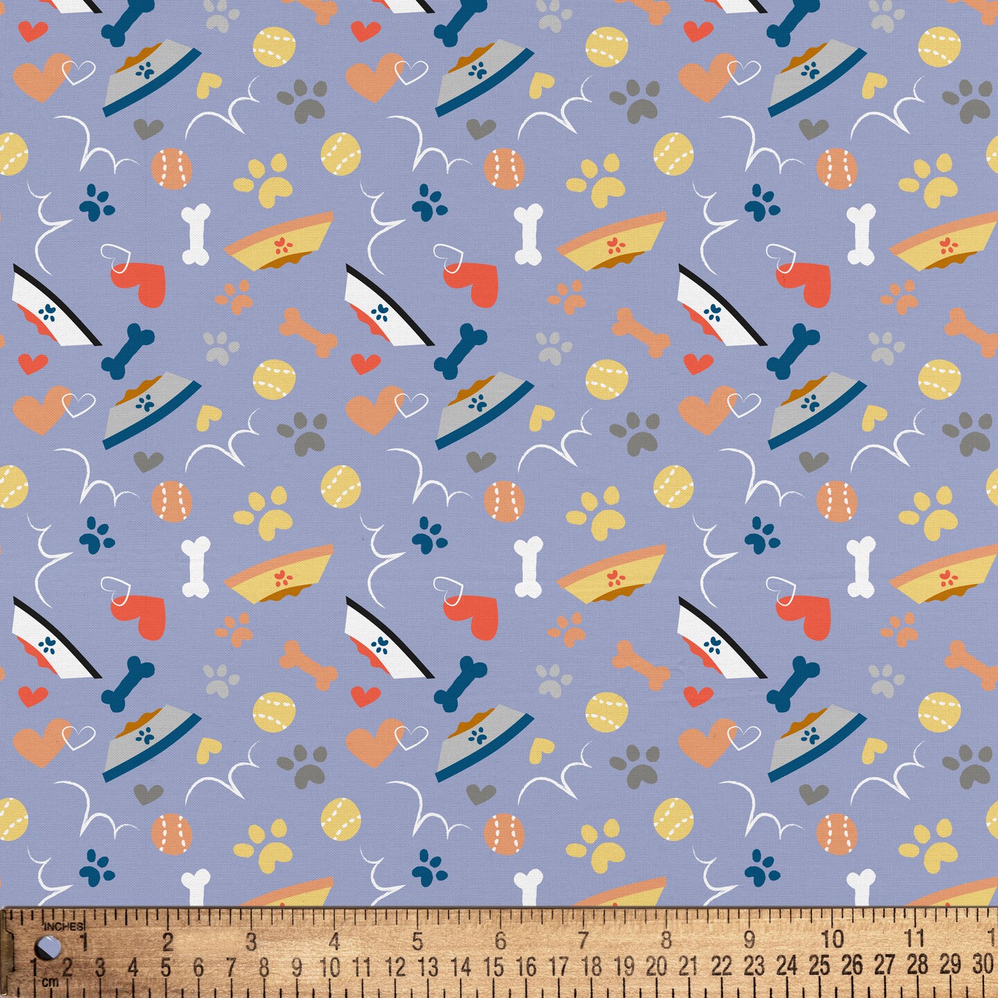 DAVID TEXTILES GOOD PUPPY PLAY LAVENDER COTTON 8 YD BOLT