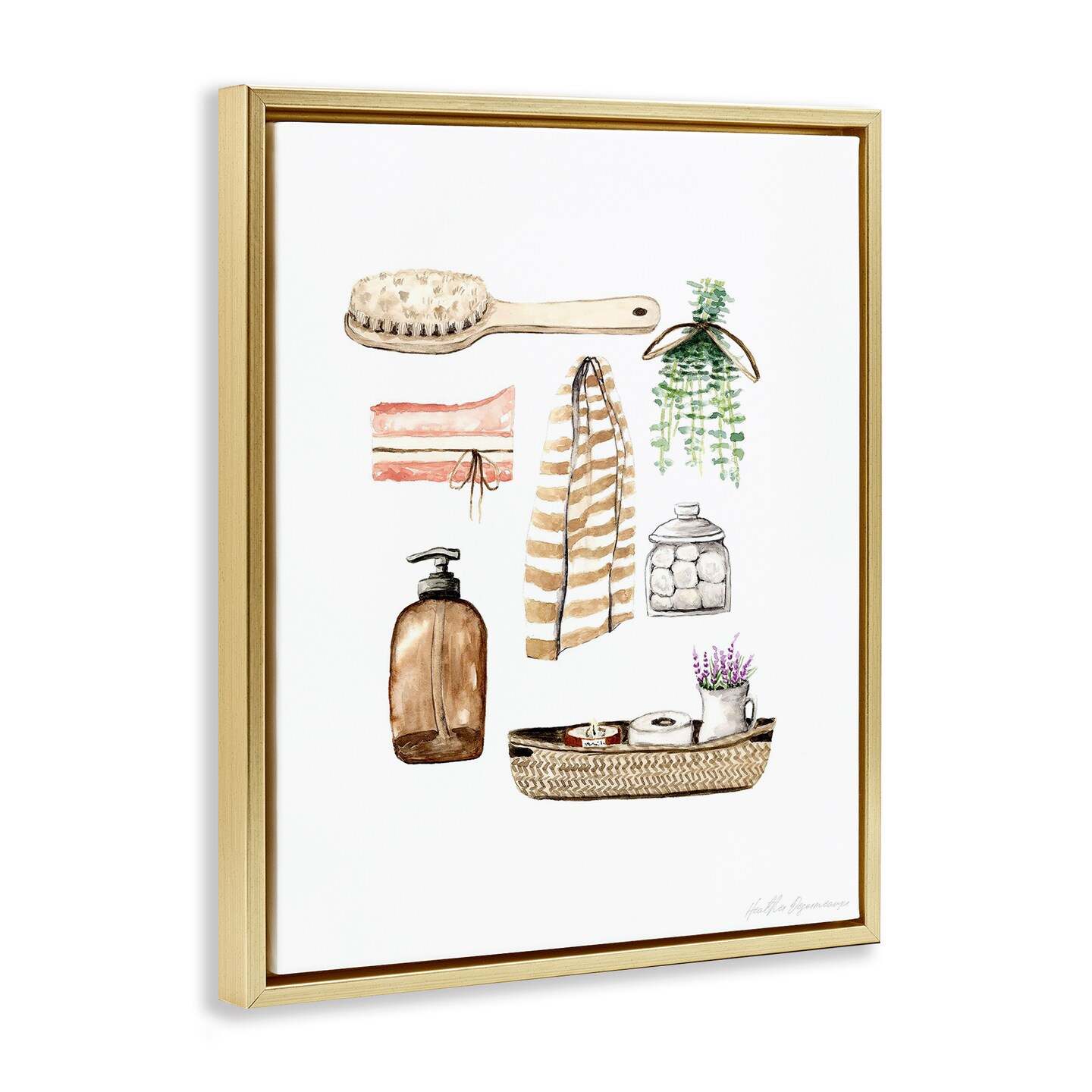 Stupell Industries Bathroom Goods Chart Floating Frame By Heather Desormeaux