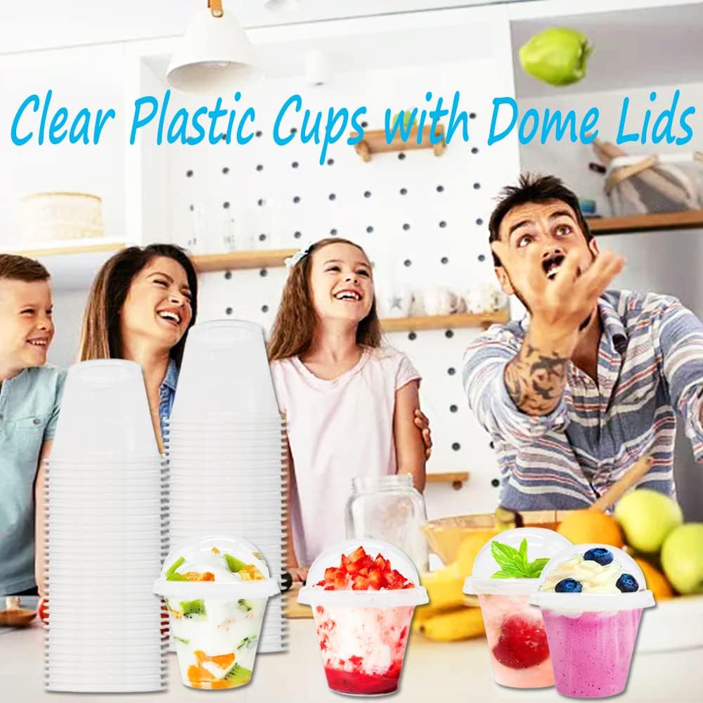 50 Pack 9 oz Clear Plastic Cups