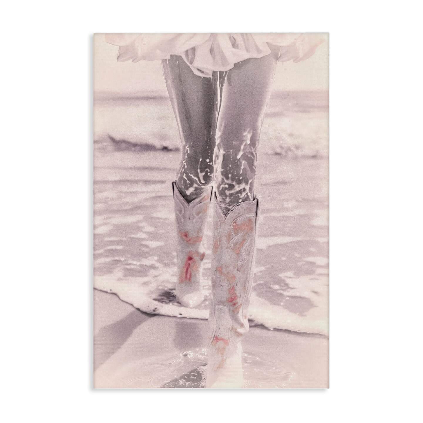 Stupell Industries Cowgirl in the Sand Pink Canvas By Sophie 6