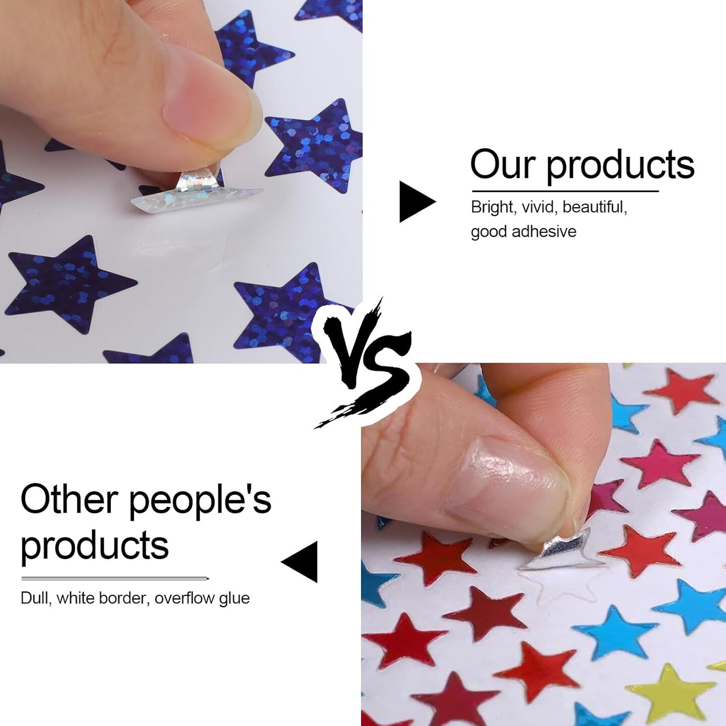 3000 PCS Holographic Star Stickers