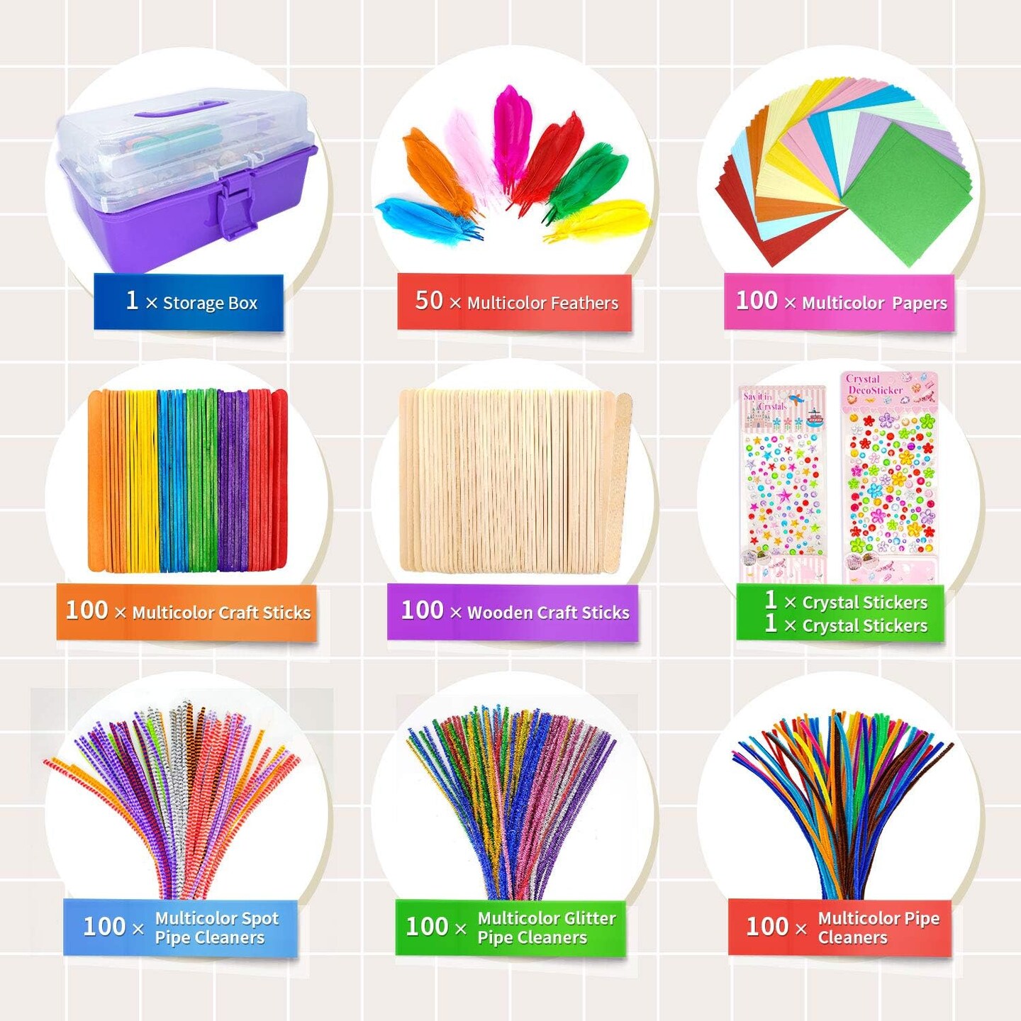 1405 Pcs Art and Craft Supplies for Kids