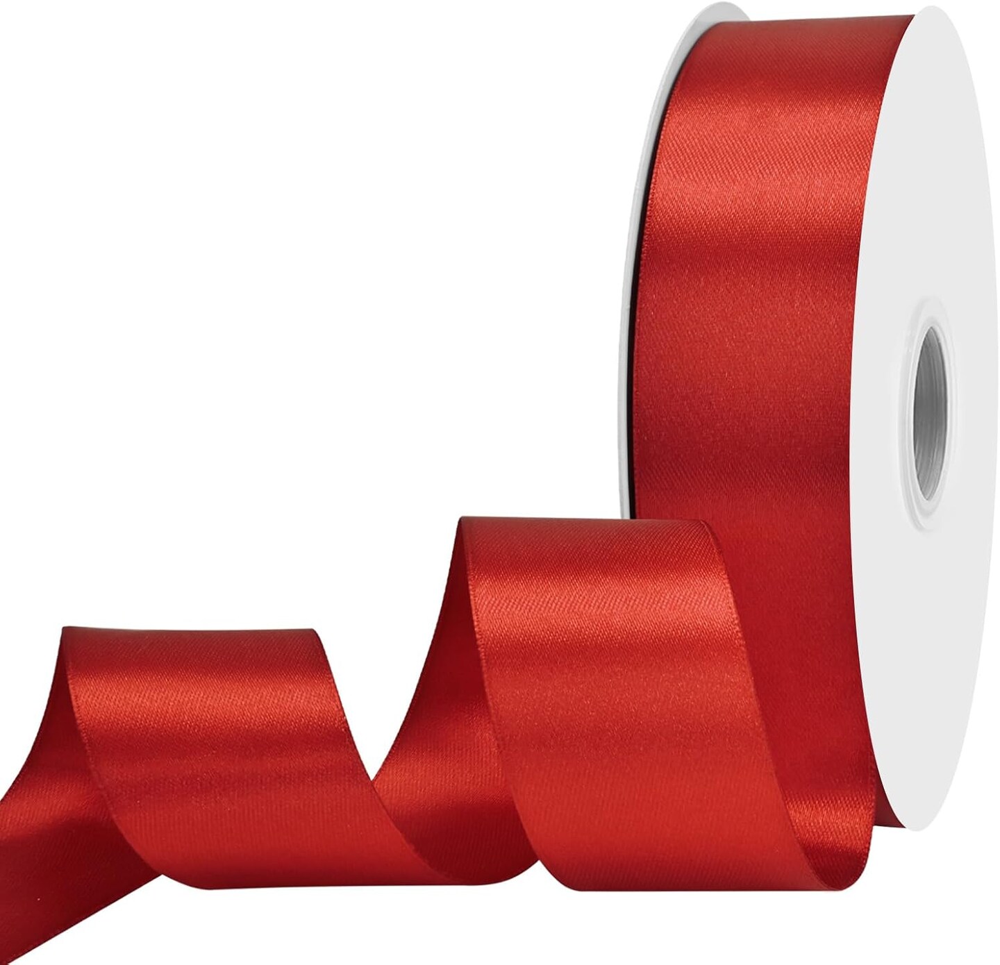 1-1/2 inch Wide 100 Yards Double Face Red Satin Ribbon Red Fabric Ribbon