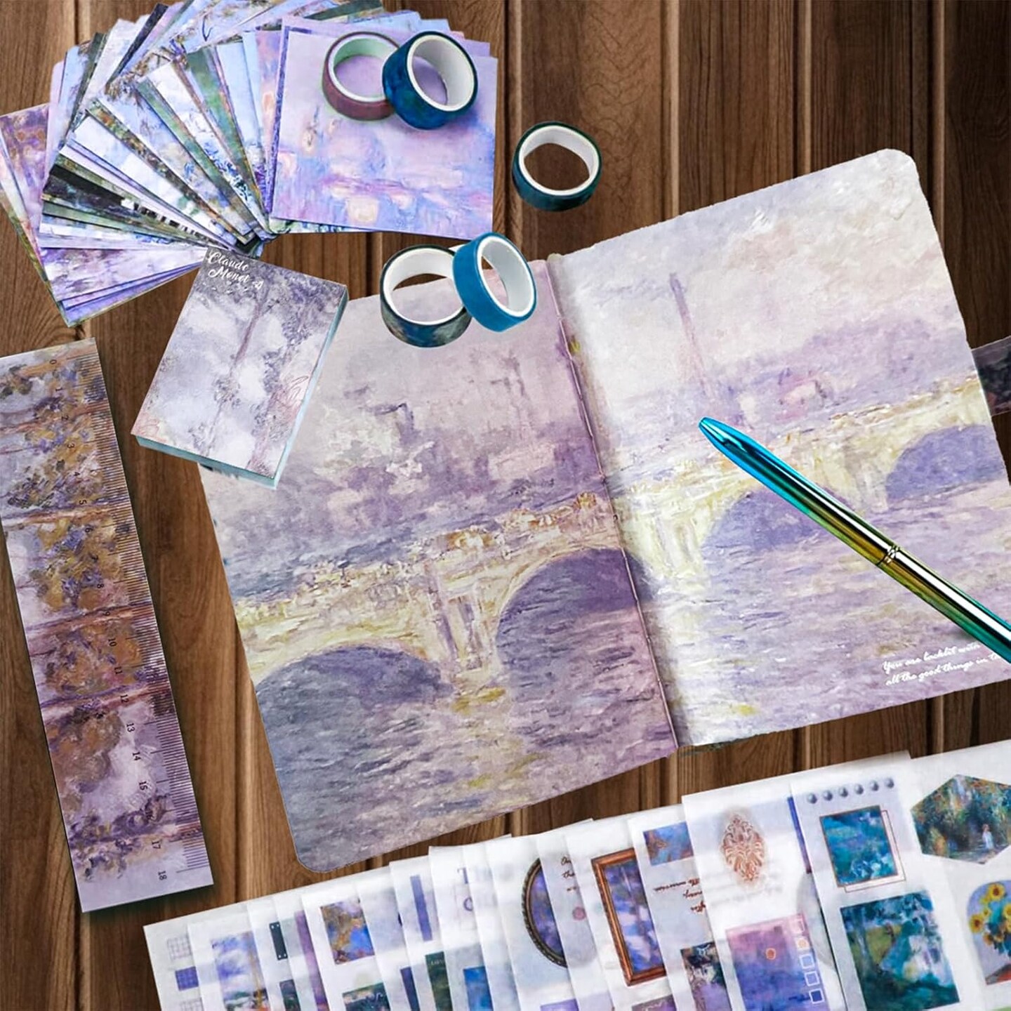 Charming Oil Painting DIY Journal Kit, Scrapbook Kit(Poplars)