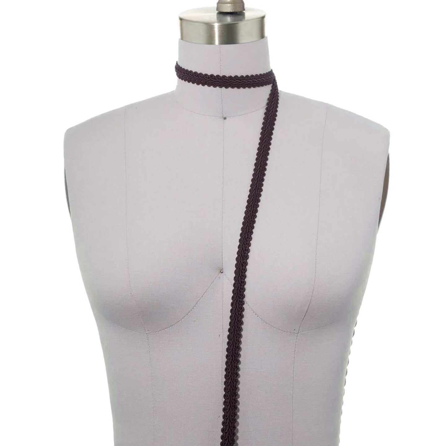 2 Yards 5/8 Inch Chocolate Brown Braided French Gimp Trim for Upholstery and Home Décor