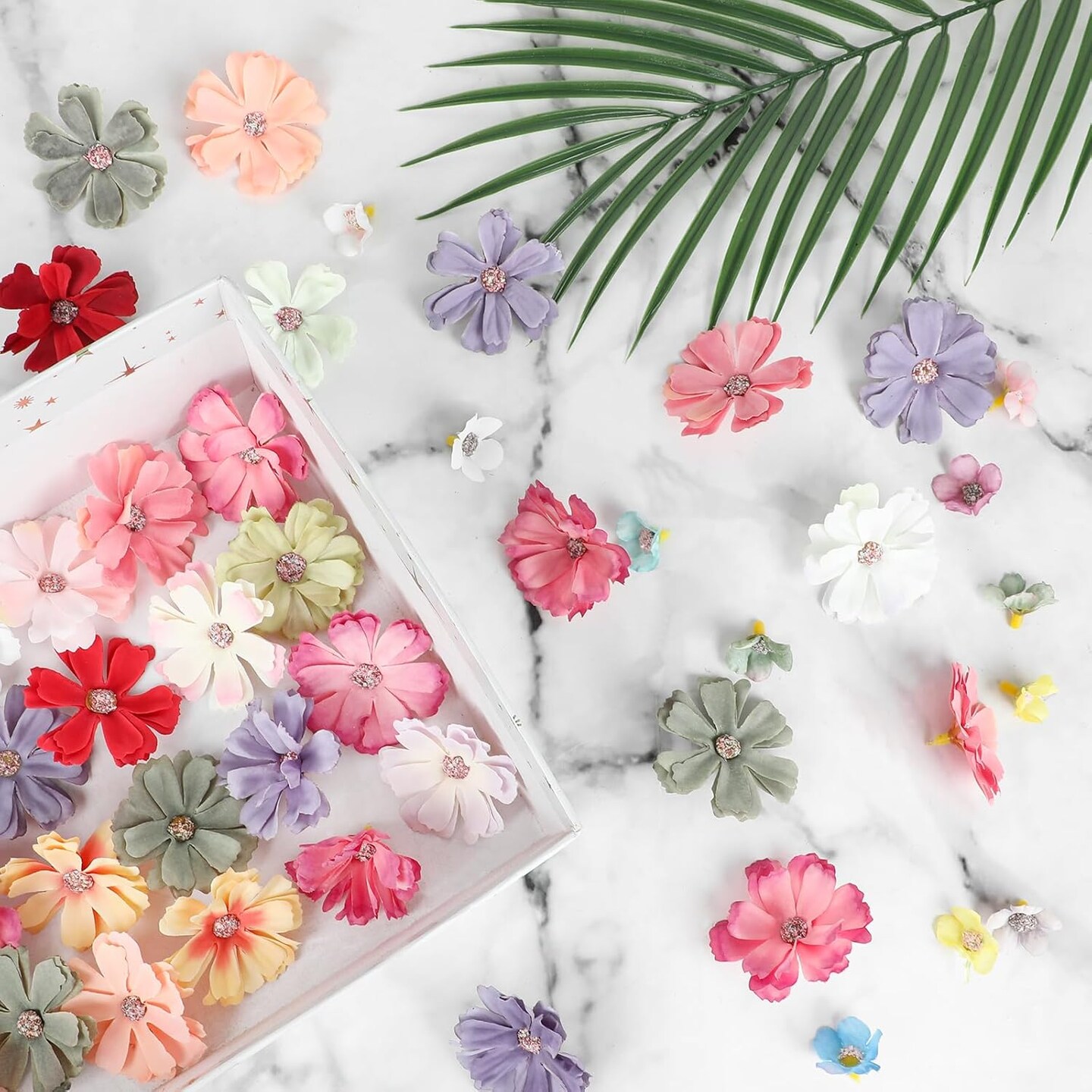 150pcs Mini Faux Flower for Crafts (Multi Color)