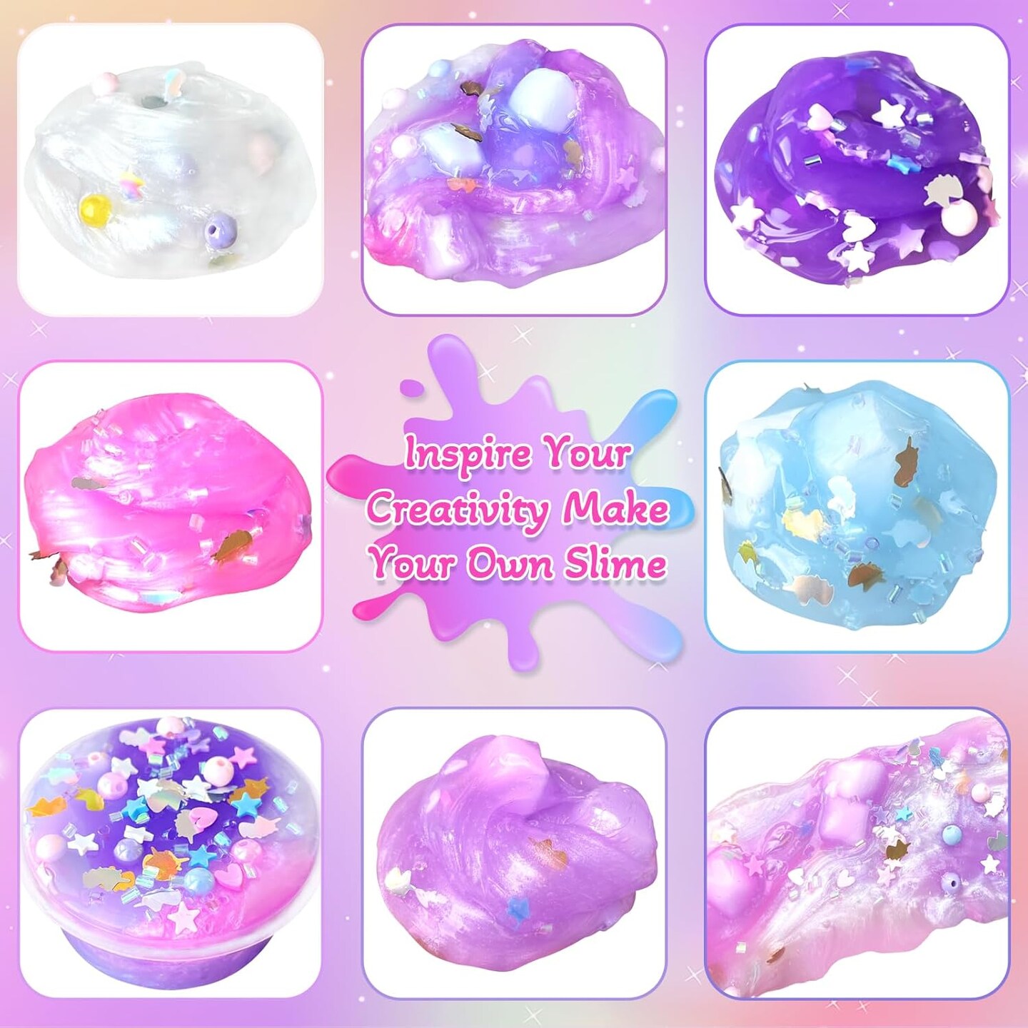 Unicorn Slime Kit with Glitter Add Ins