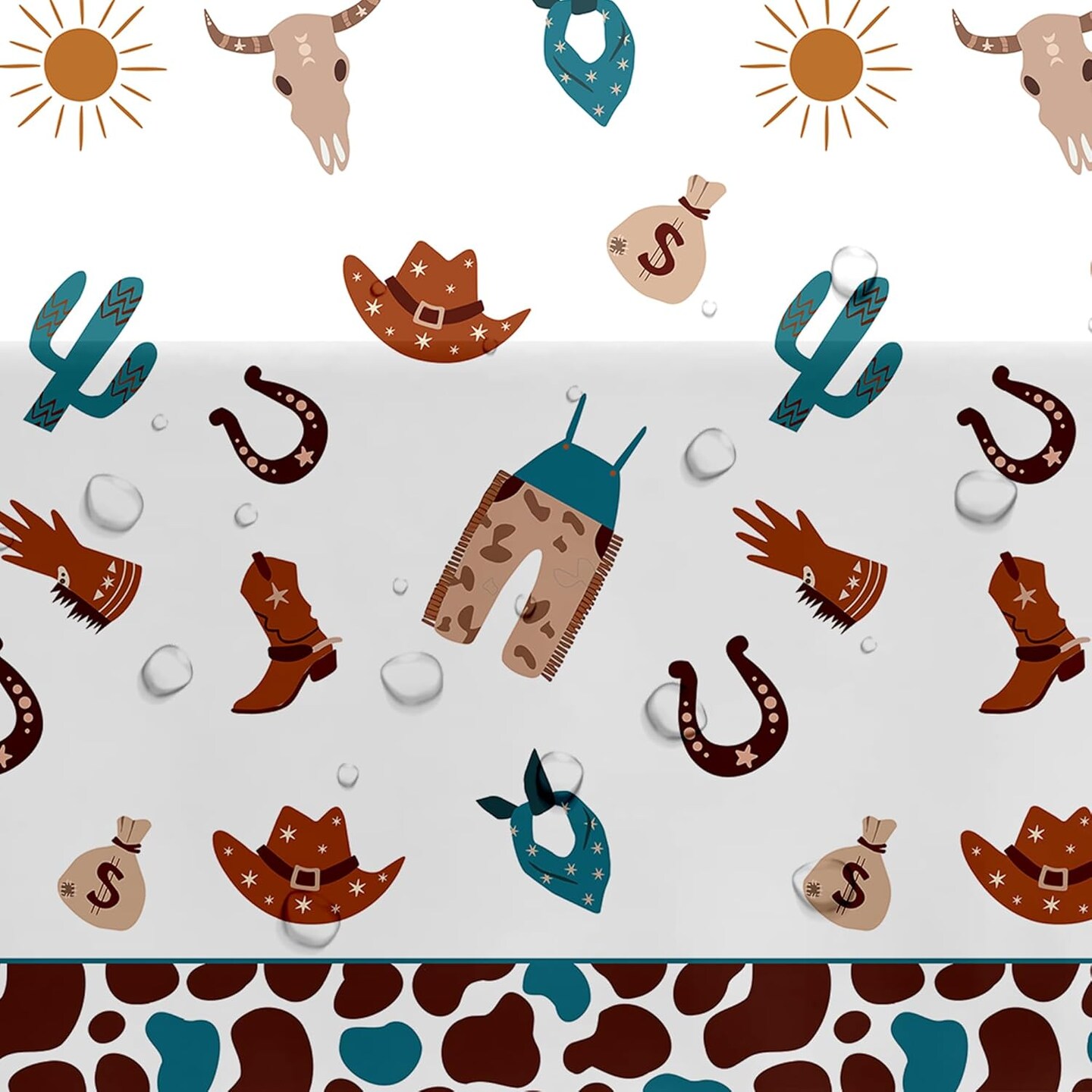 Western Cowboy Party Decorations Tablecloth