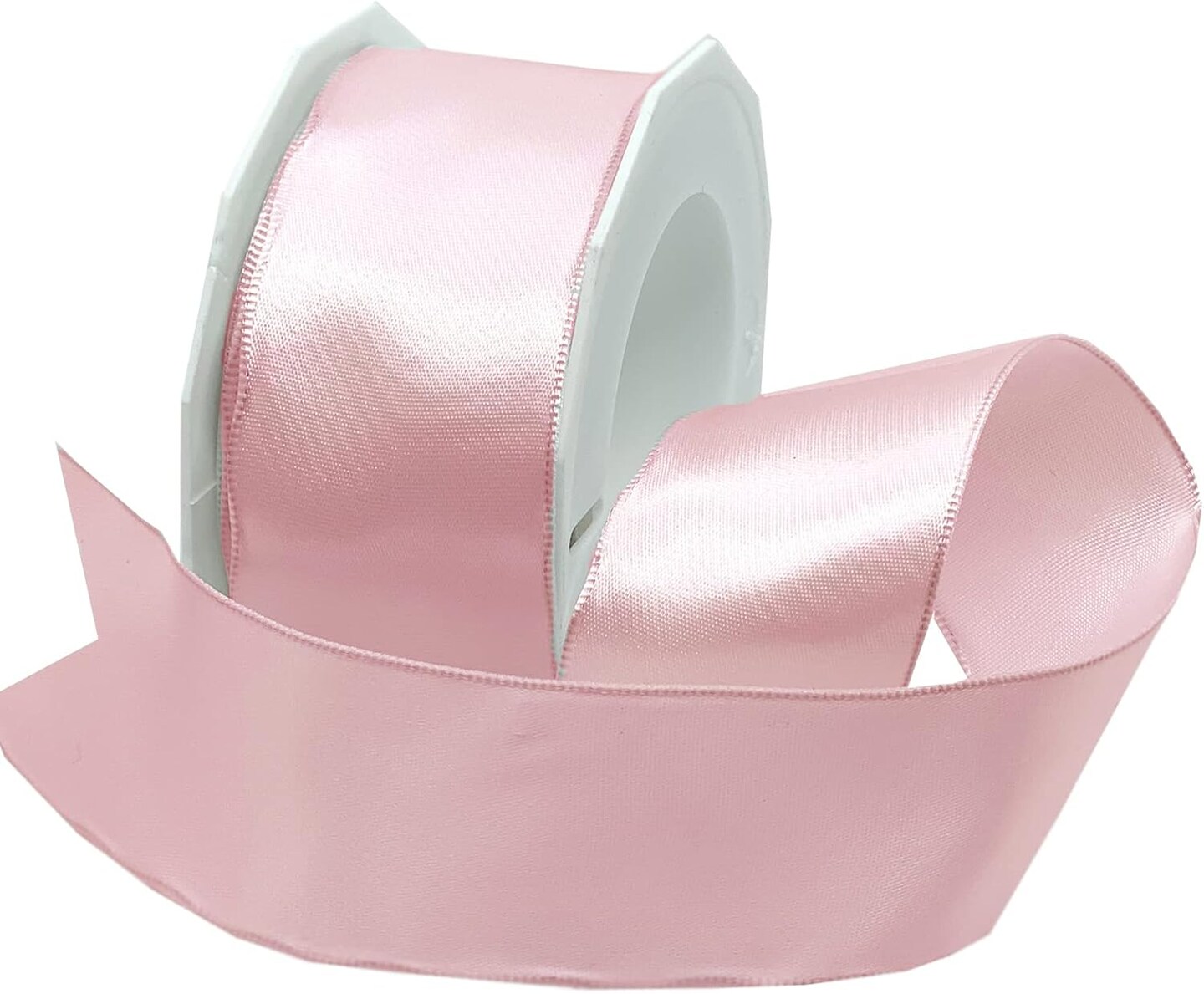 1-1/2 inch by 10 yards Light Pink Wired Satin Ribbon