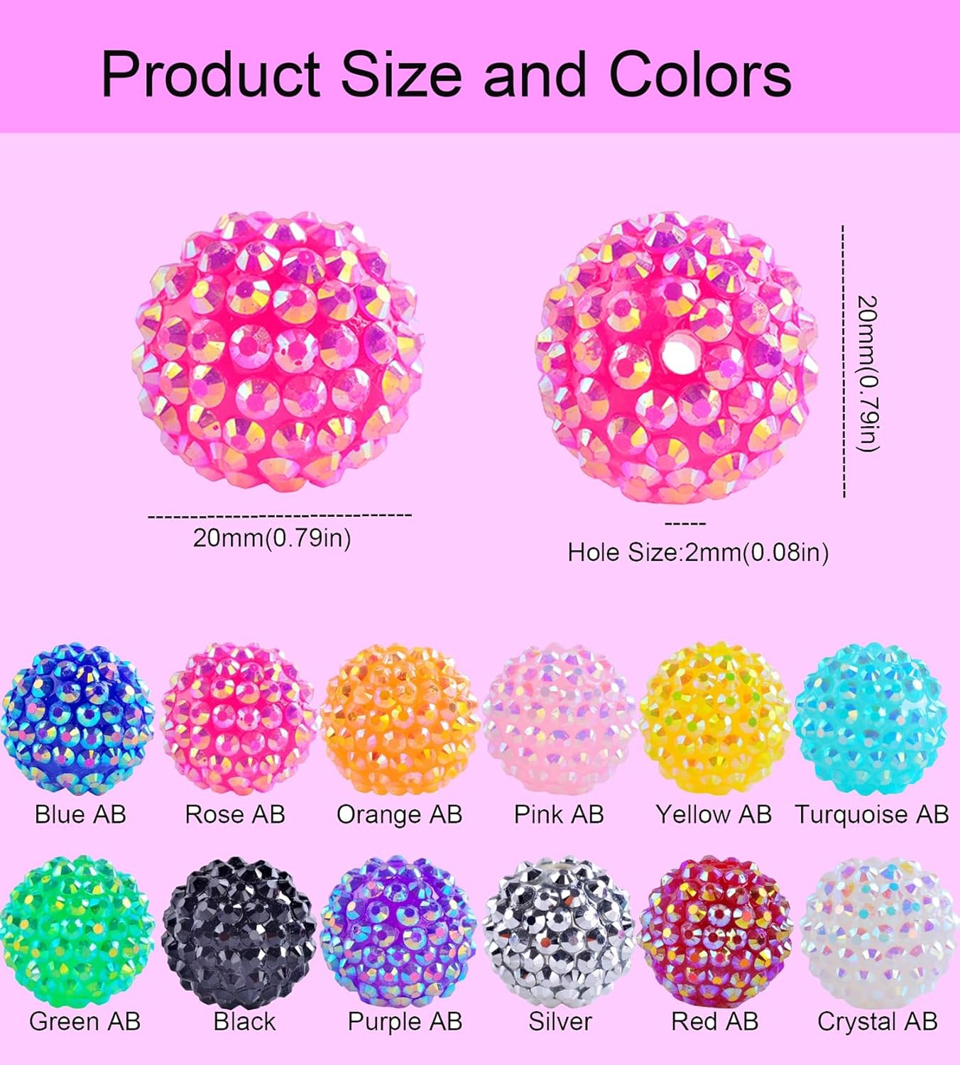 20pcs Beaded Pens Beads Bling Glitter