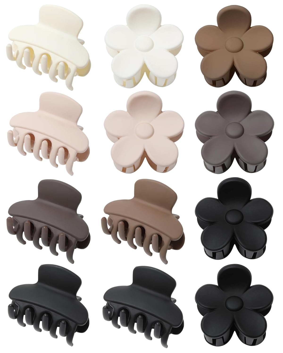 Hair Clips, 12pcs Small Matte Hair Claw Clips for Women