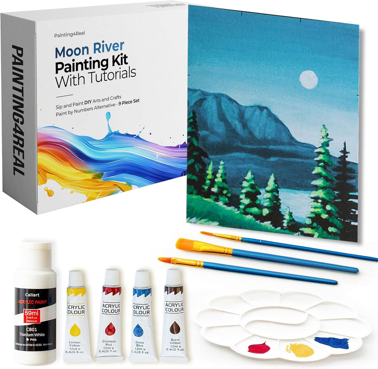DIY Painting Class Kit for Adults with Video Tutorials
