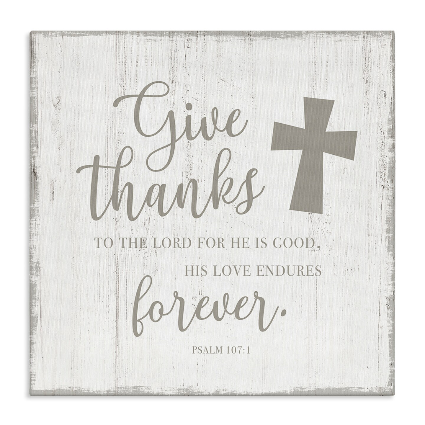Stupell Industries Give Thanks Religious Proverb Canvas By CAD Designs