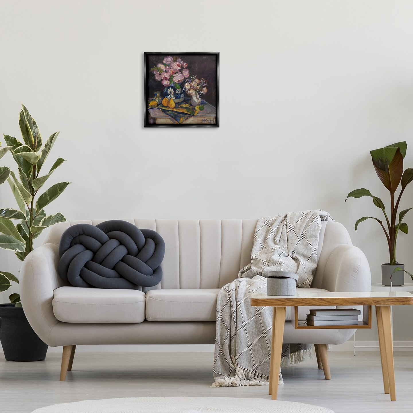 Stupell Industries Moody Blossoms Still Life Floating Frame By Allayn Stevens