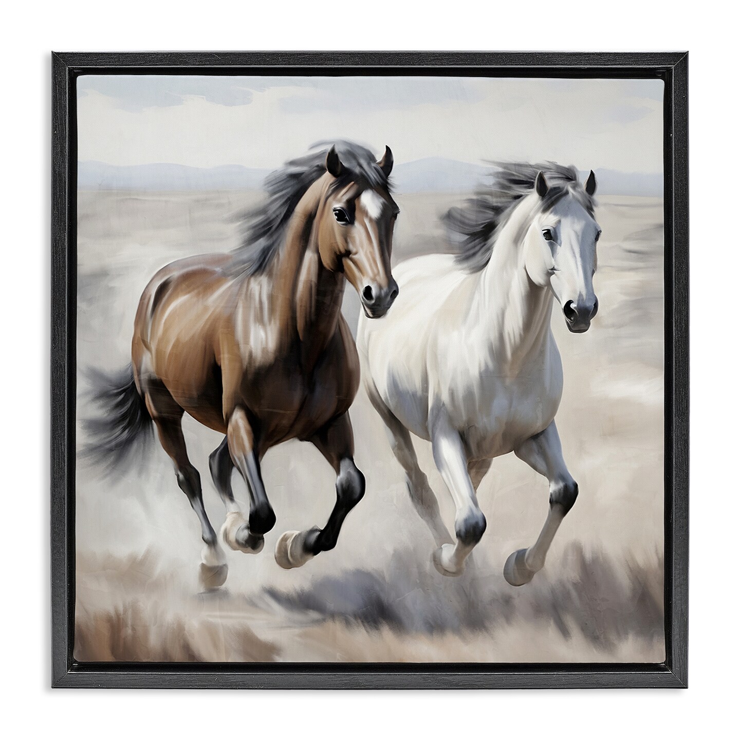 Stupell Industries Wild Run Horse Pair Floating Frame By Kim Allen