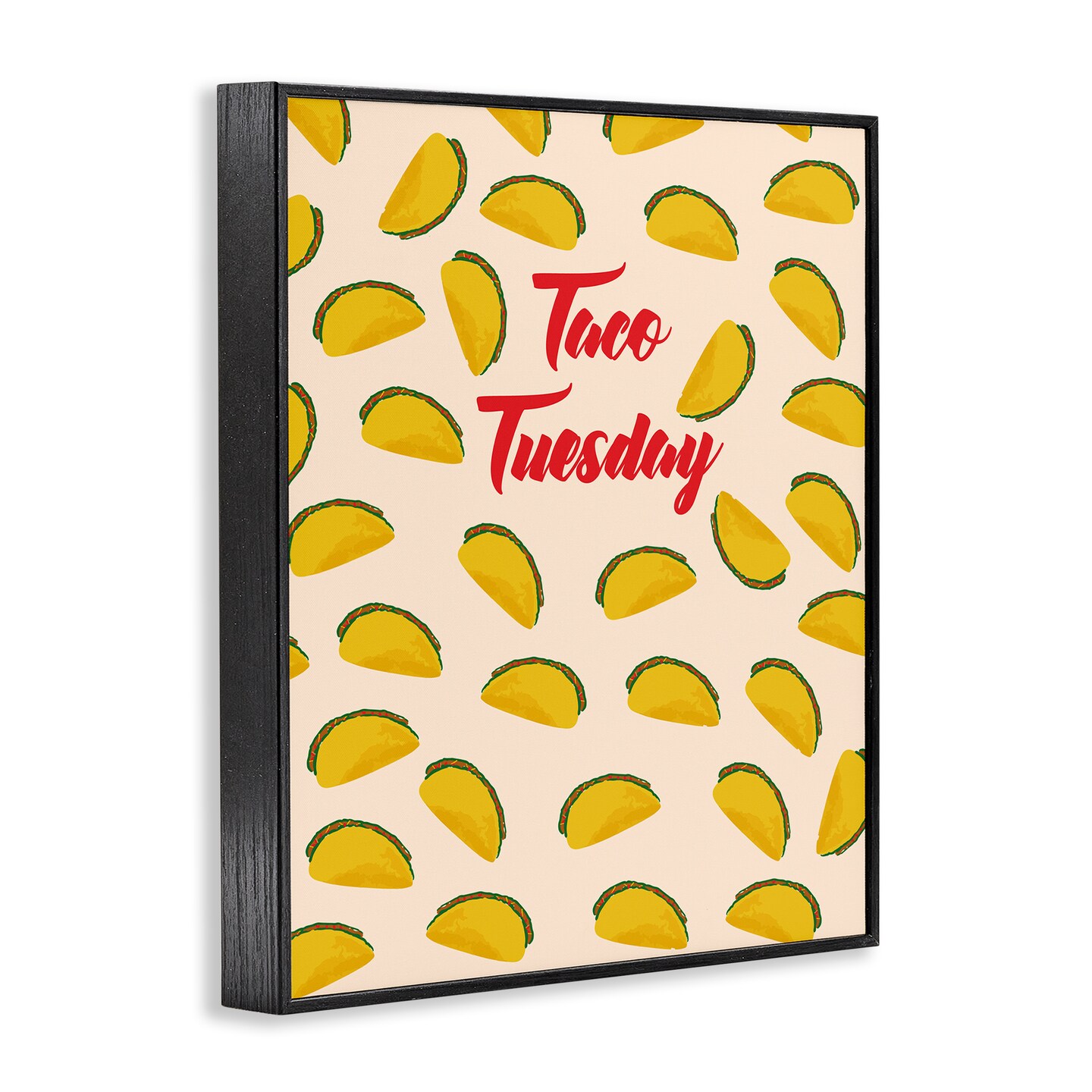 Stupell Industries Taco Tuesday Food Pattern Framed Giclee By Dina Riddle