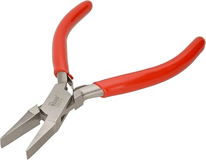 The Beadsmith Flat Nose Pliers - Economy Pliers - 4.75 Inches (121 mm) Precision Tool with Spring Action Handle for Jewelry Making, DIY Projects, and Crafting
