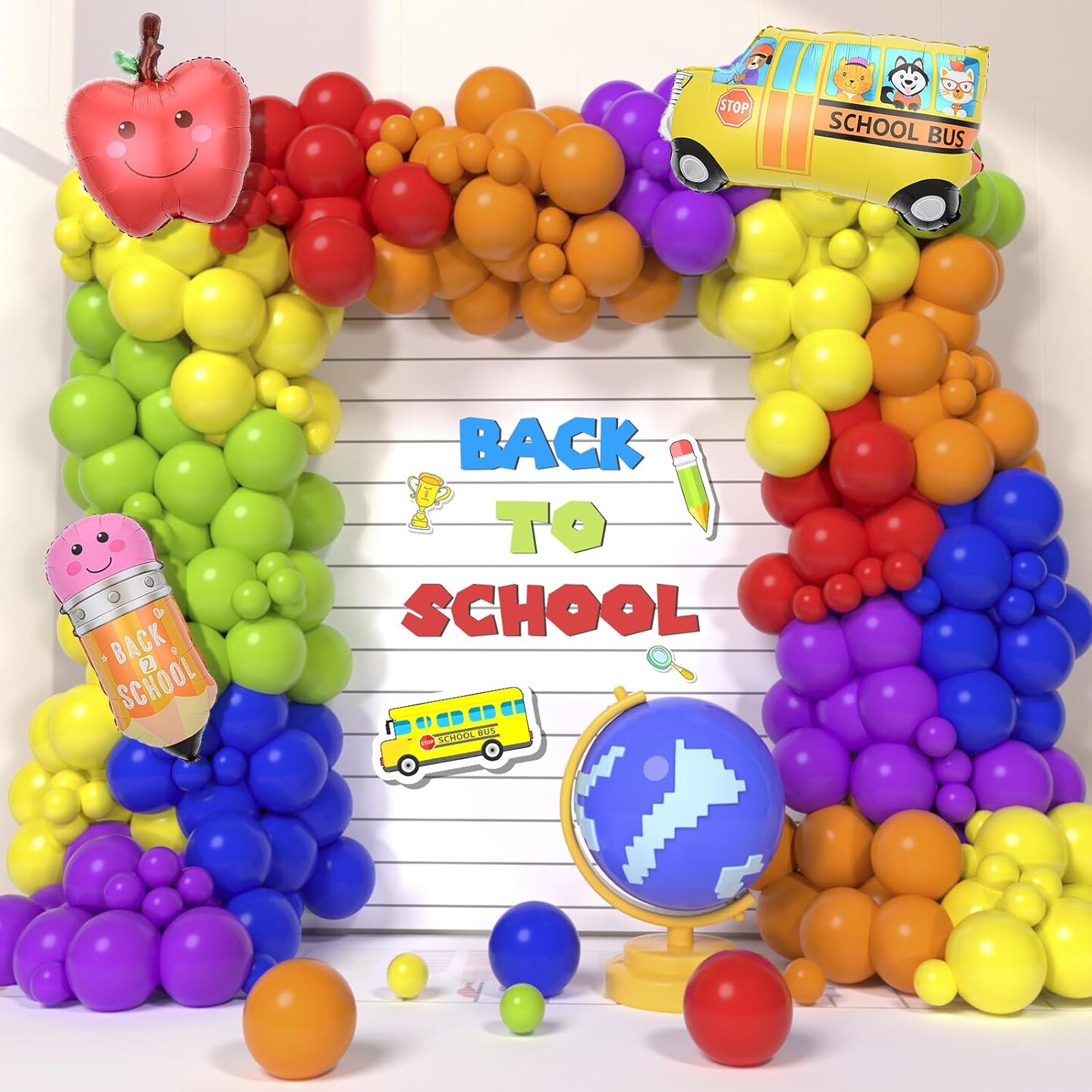 Balloon Garland Arch Kit - Back to School Decorations