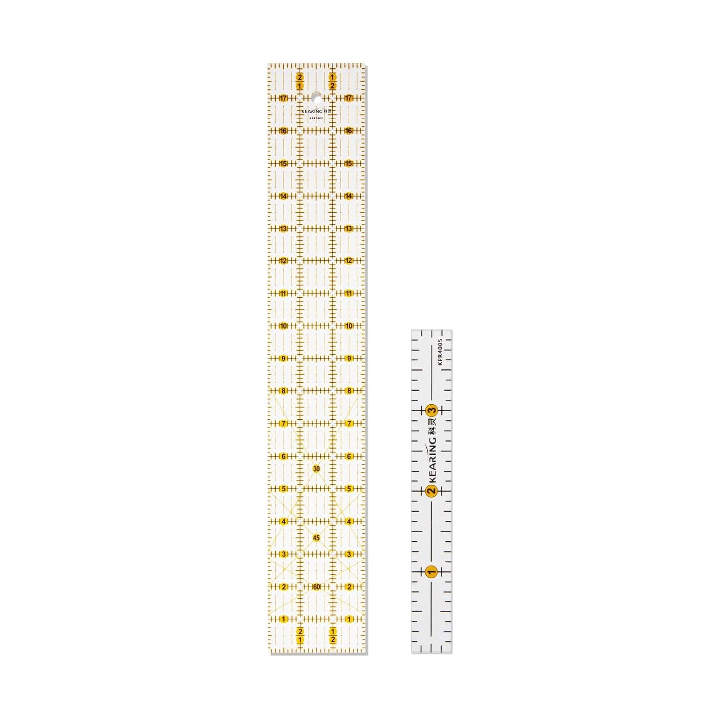 Mini Pocket Ruler Kearing® Non-Slip Quilting Ruler Set: Acrylic Sewing and Mini Pocket ...