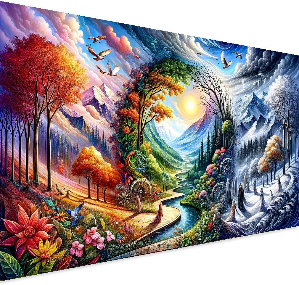 5D Large Diamond Art Painting,Four Season Diamond Art Kits