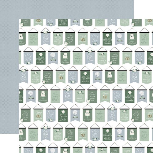 Echo Park Wedding Bells Happily Ever After 12x12 Double-Sided Cardstock Paper