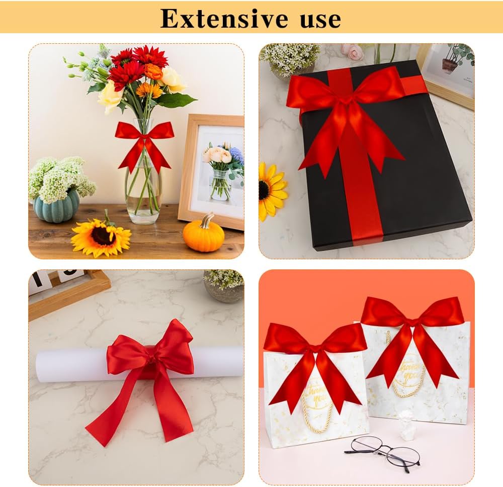 30 Yards Red Satin Ribbon 1 1/2inch