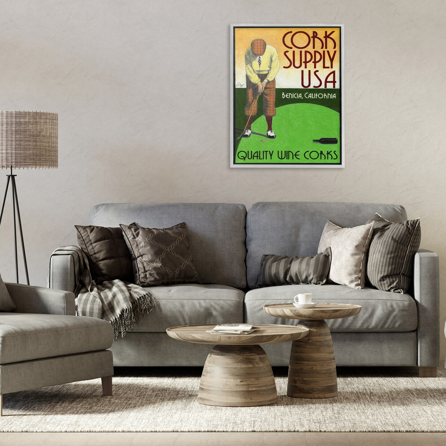 Stupell Industries Antique Cork Supply Poster Framed Giclee By Jean-Pierre Got