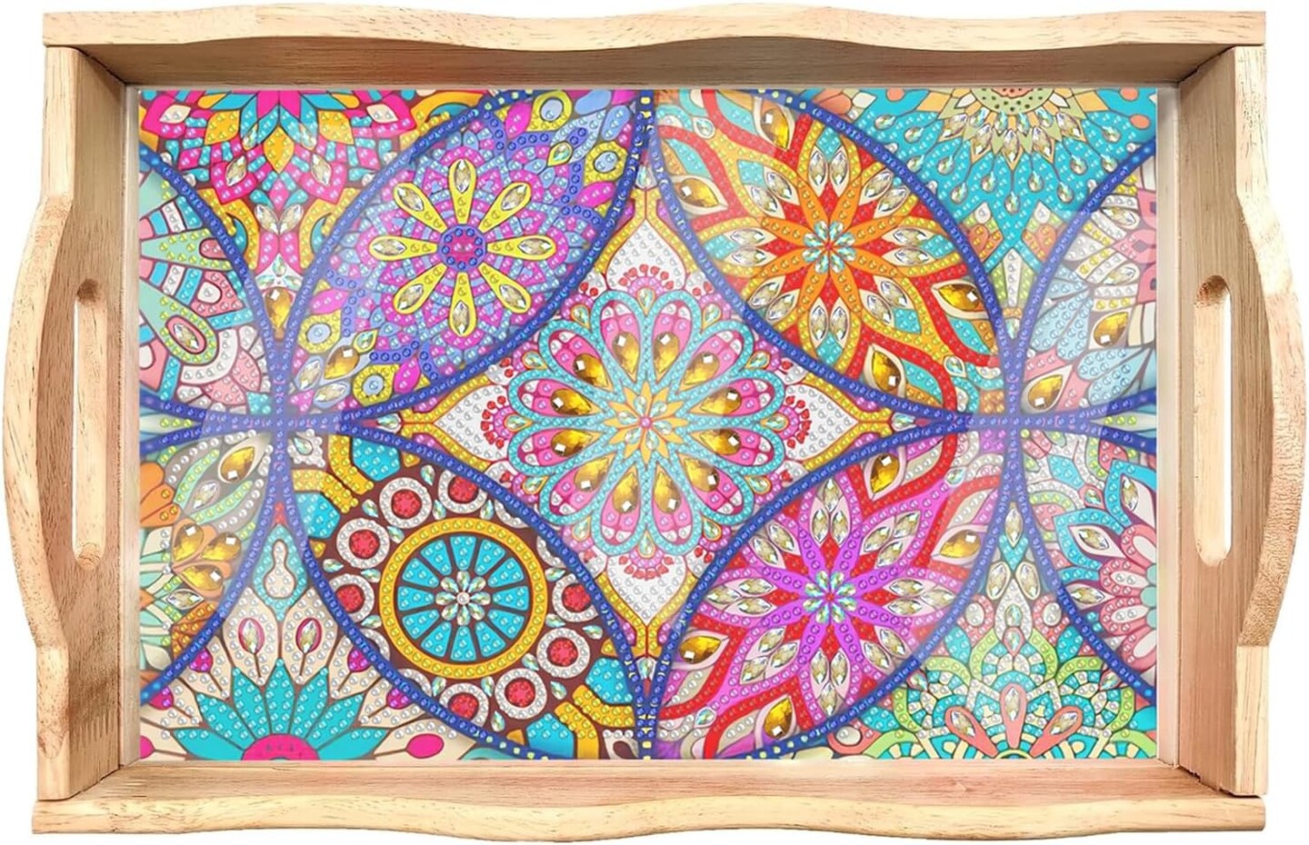 5D Diamond Painting Big Gem Arts and Craft Gifts-7.8x11.8 Inches Mandala A