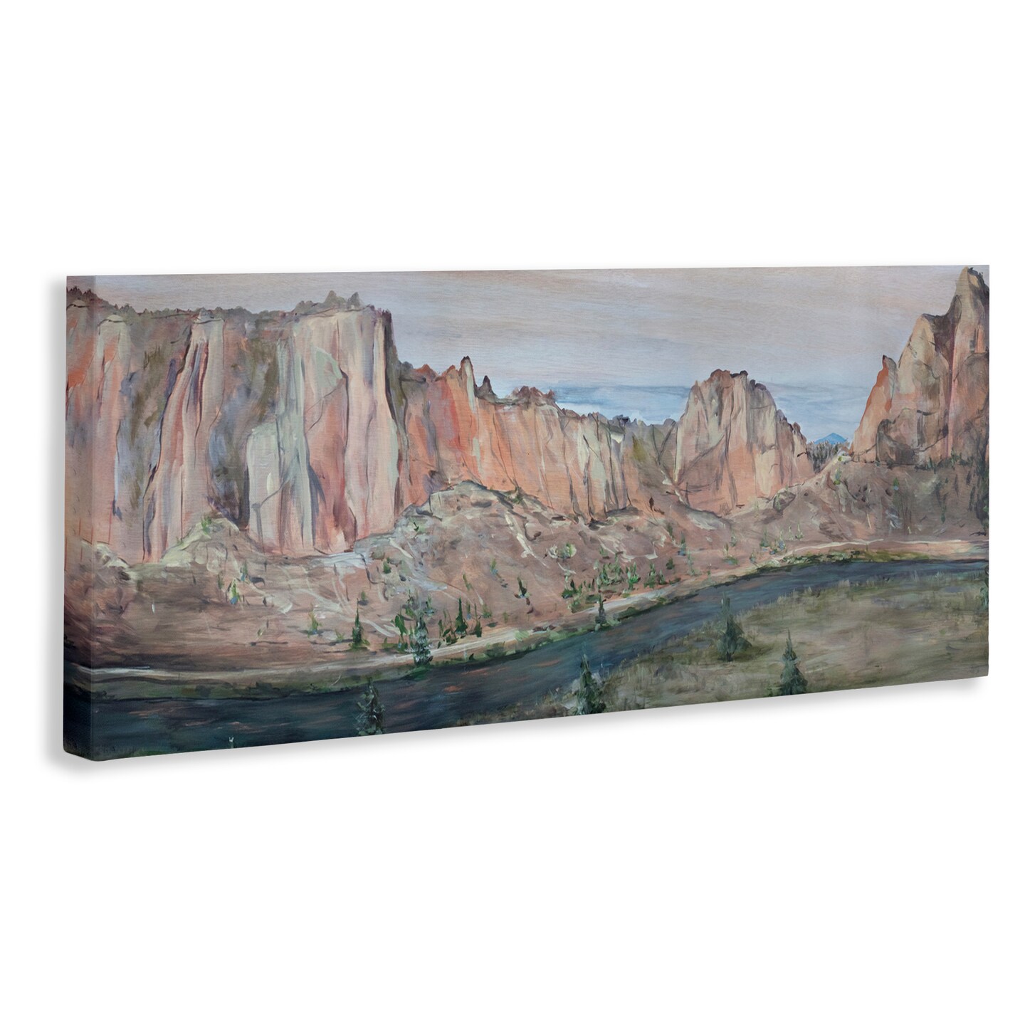 Stupell Industries Desert Cliffs Across River Canvas By Kamdon Kreations
