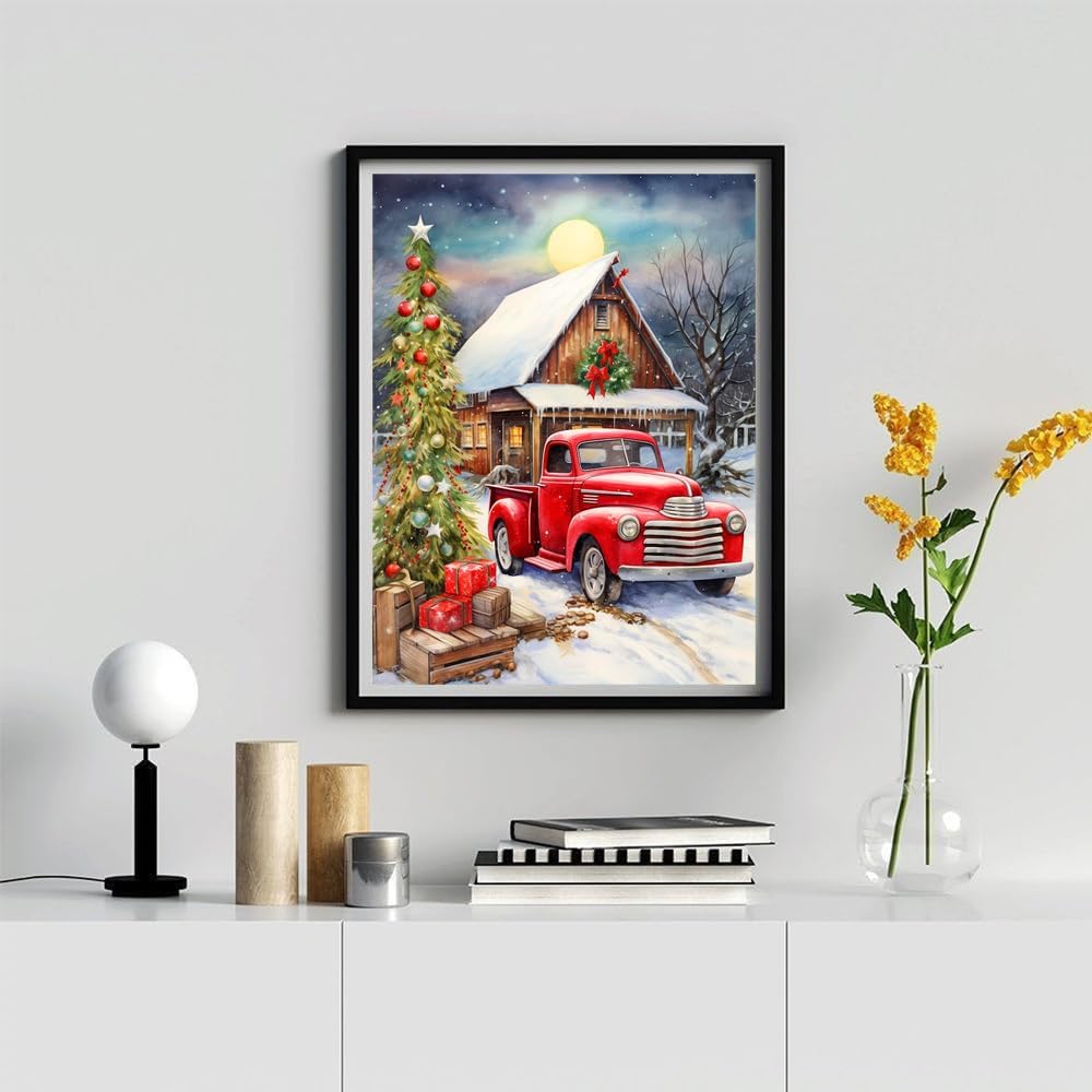 Kit De Pintura De Diamante 5D Para Adultos Y Niños, Awesocrafts Santa Claus Camión Noche Estrellada Taladro Completo DIY Diamond Art Crystal