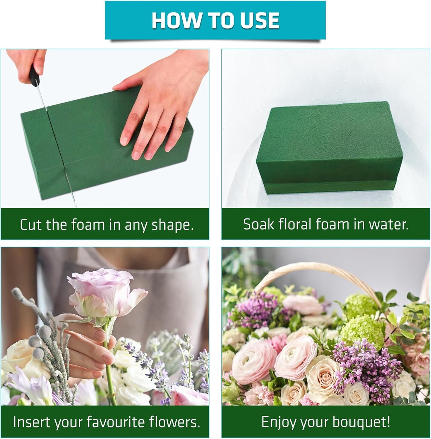 6 PCS Wet Floral Foam Blocks for Fresh Flowers