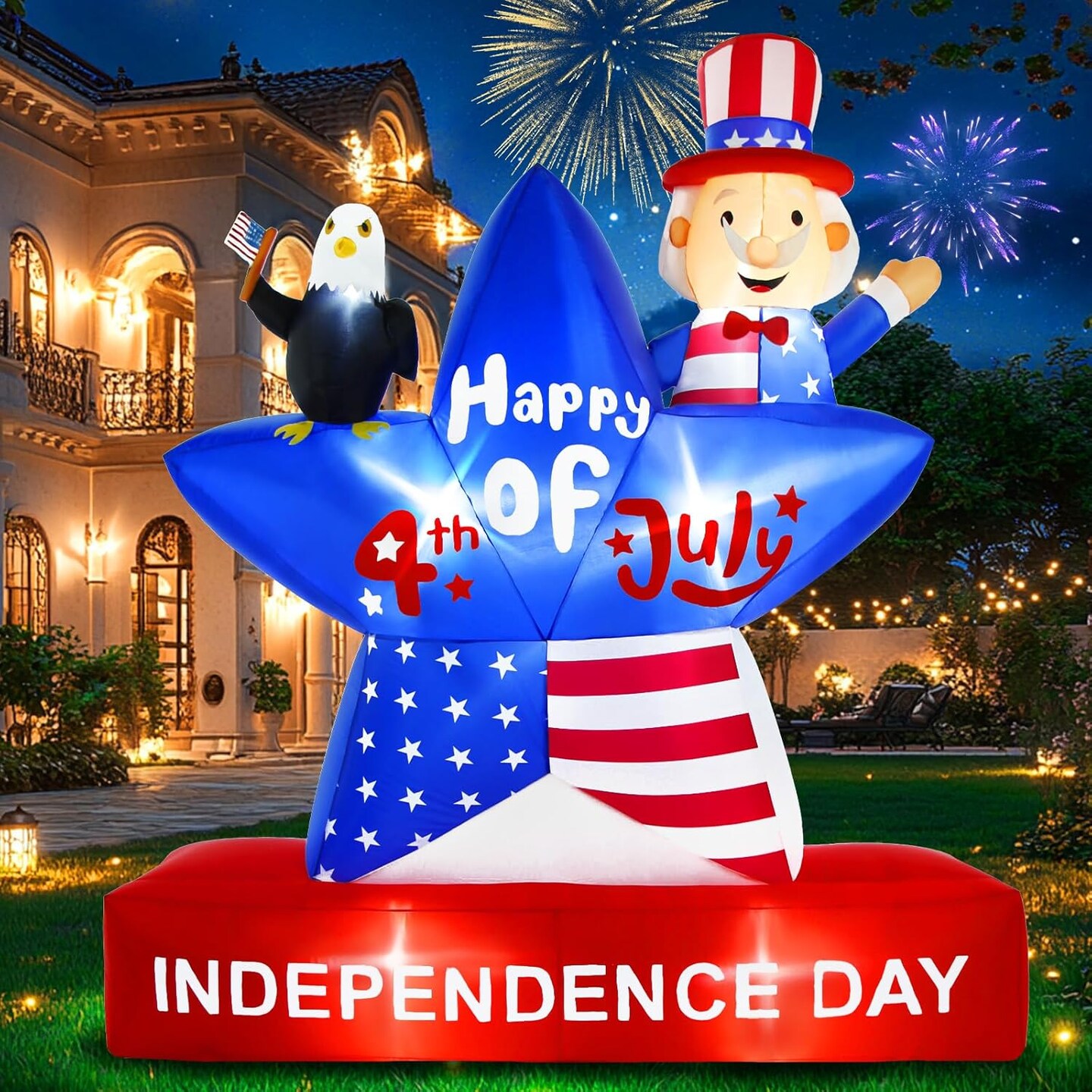 6 FT 4th of July Inflatables Outdoor Decorations Fourth of July