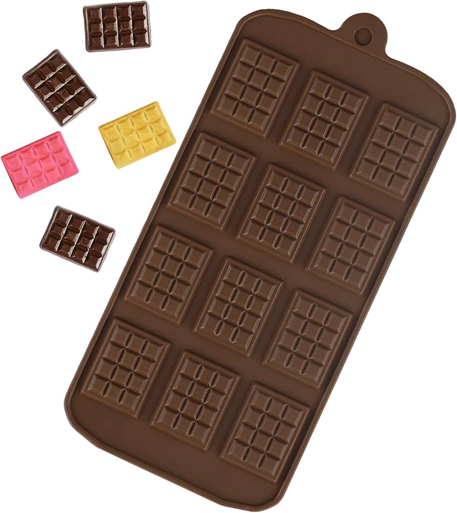 Silicone Chocolate Bar Mold Flexible Candy, Chocolate & Jelly Mold for DIY Treats
