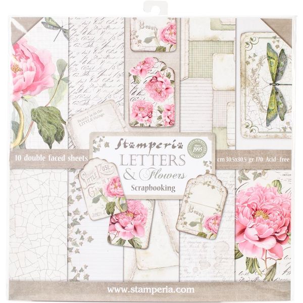 Letters &#x26; Flowers Paper Pack
