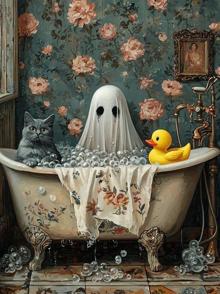 Halloween Ghost Diamond Art Diamond Painting Kit,12x16inch
