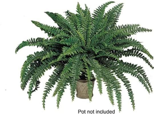 2-Pack – 48” Boston Fern Artificial Plants with 88 Fronds Each – Realistic Faux Hanging Greenery for Indoor/Outdoor Planters or Décor Displays