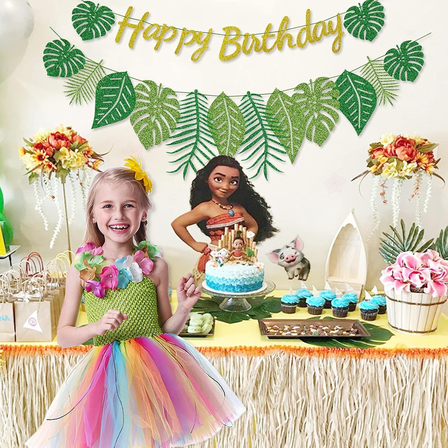 Hawaiian Birthday Banner - Hawaiian Party Decoration