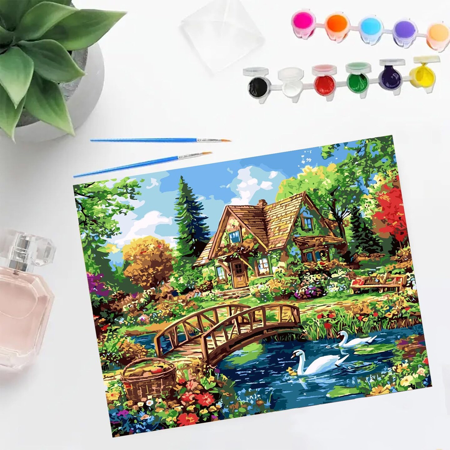 Painting with Numbers for Adults, Acrylic Oil by Number Kits for Home Wall Decor 16x20 in