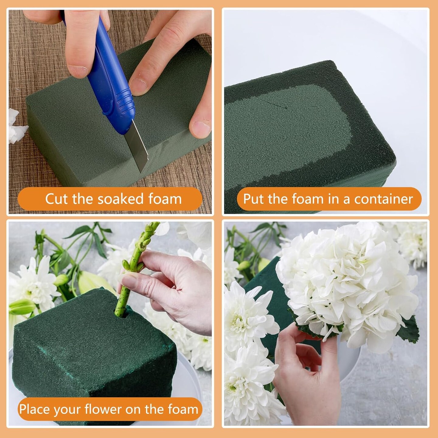 3PCs Floral Foam Blocks Wet Dry Flower Foam Plant