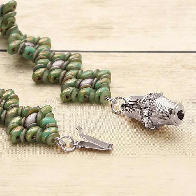 The Beadsmith Push Pull Slide Clasp – Elegant Elements – Strand Designs – Component to Finish or Connect Bracelets, Necklaces and DIY Handmade Jewelry