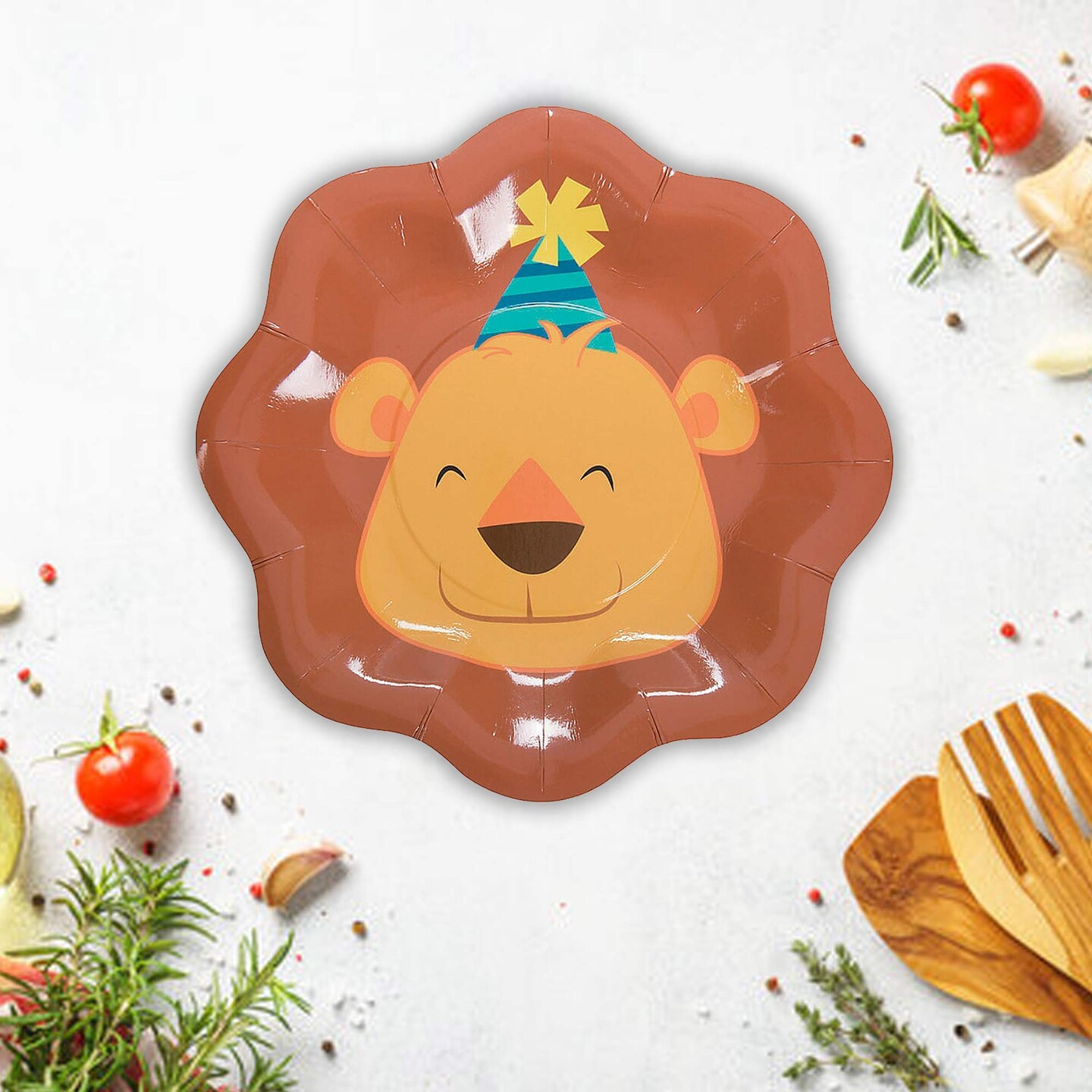 8 Ct. Zoo Animal Paper Dessert Plates 7" Jungle Birthday Party Tableware