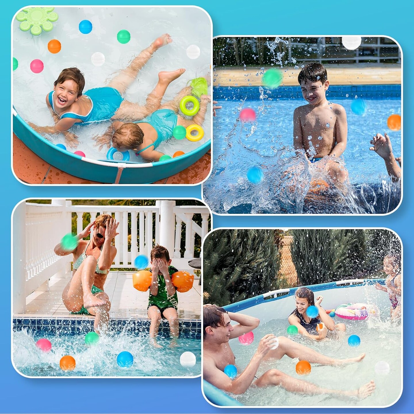 Summer Reusable Silicone Water Balloons Toys (10 PCS - A)