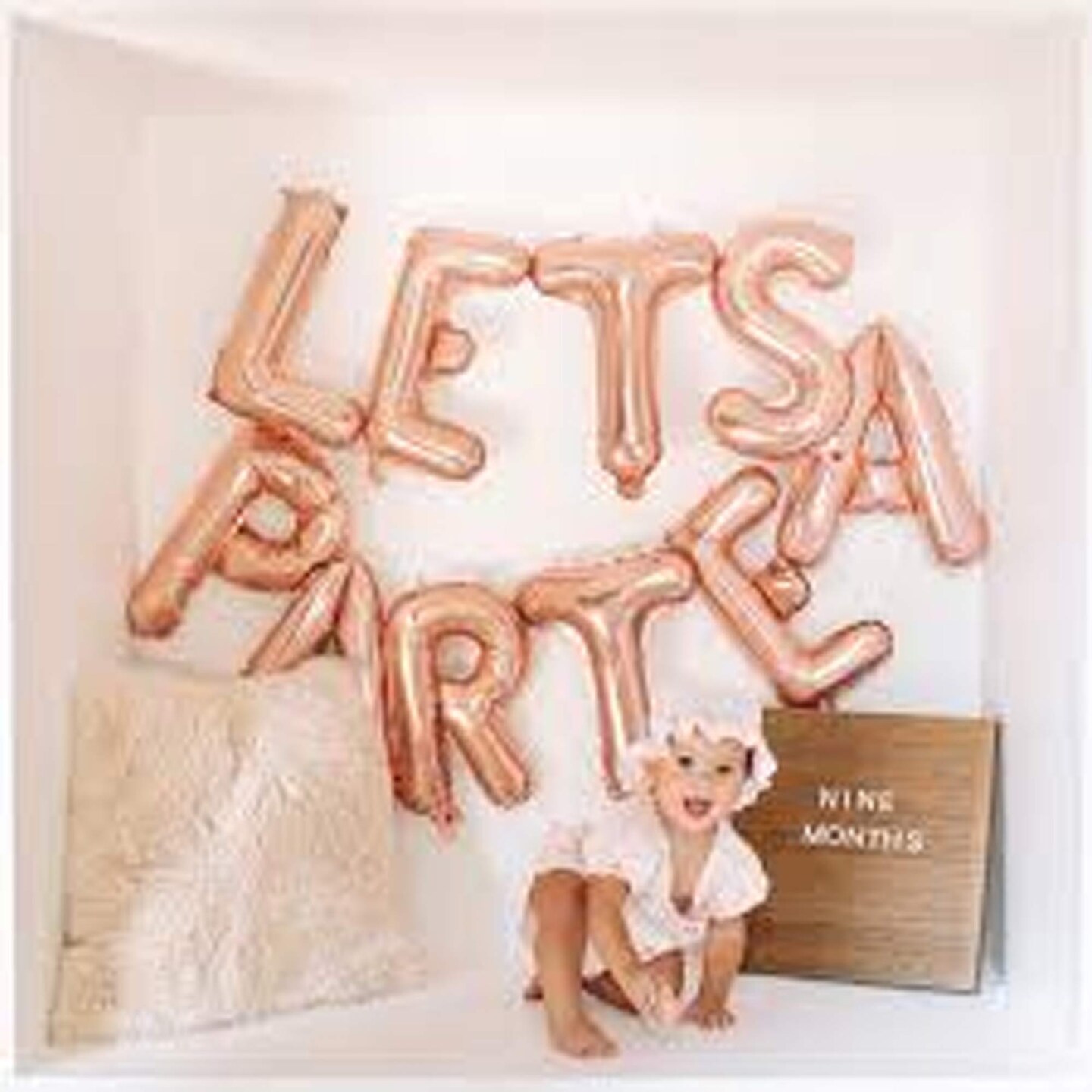 Let’s Partea Mylar Balloon Garland – Fun Tea Party-Themed Decoration for Birthdays and Events