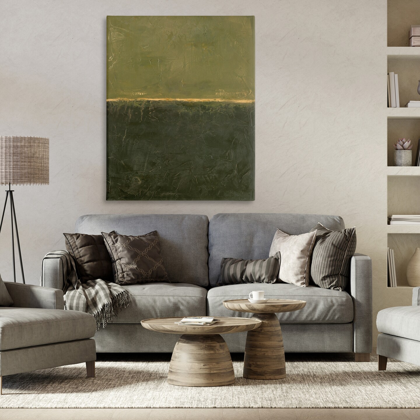 Stupell Industries Green Hued Rustic Abstract Canvas By Design Fabrikken