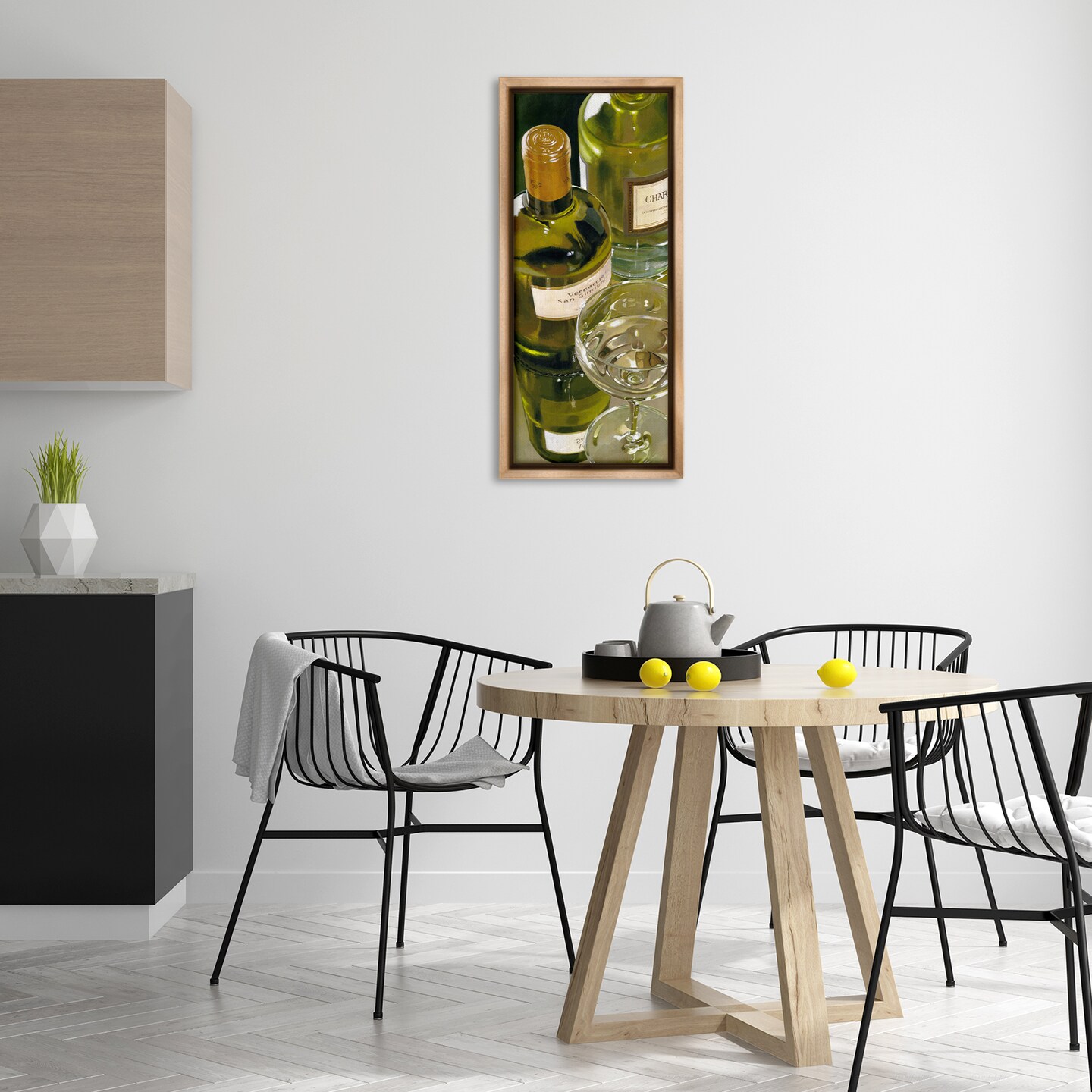 Stupell Industries Vintage White Wine Bottles Floating Frame By Stefano Ferreri