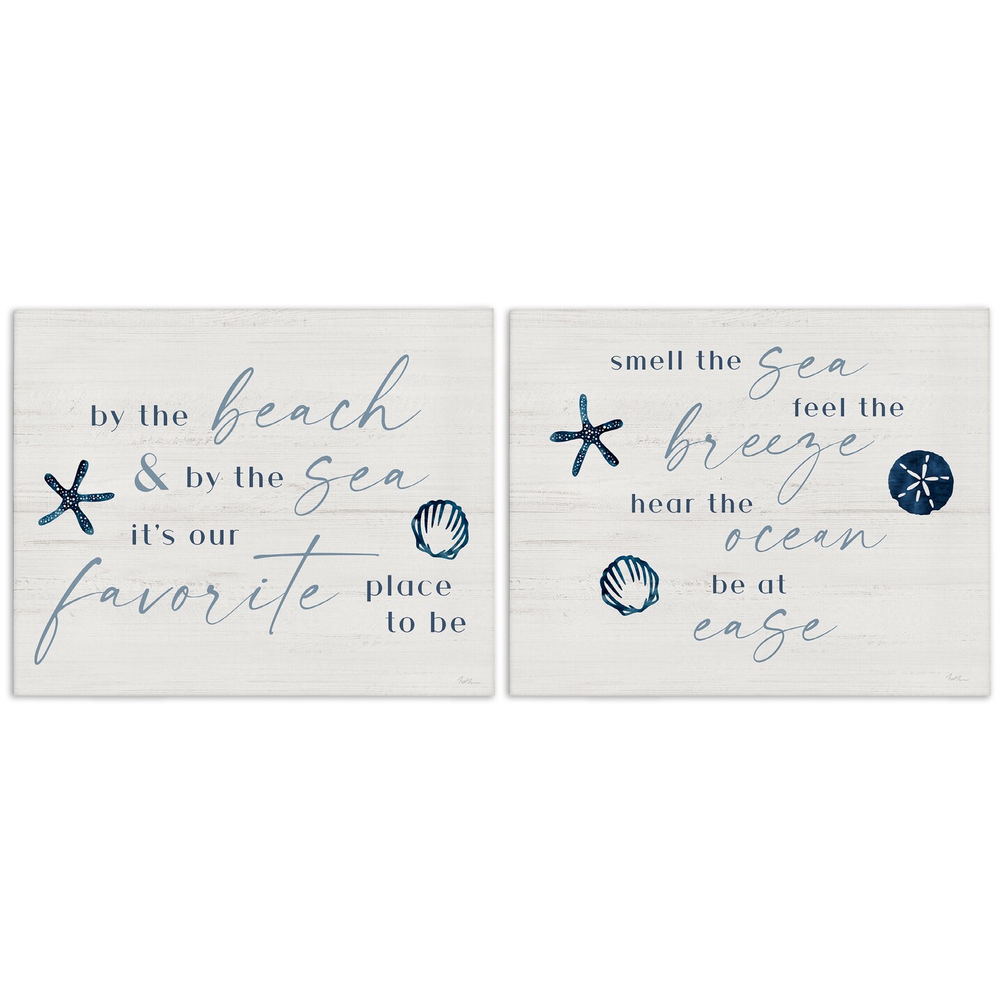 Stupell Industries Beach Lover Heartfelt Phrases 2pc Canvas Set By Natalie Carpentieri