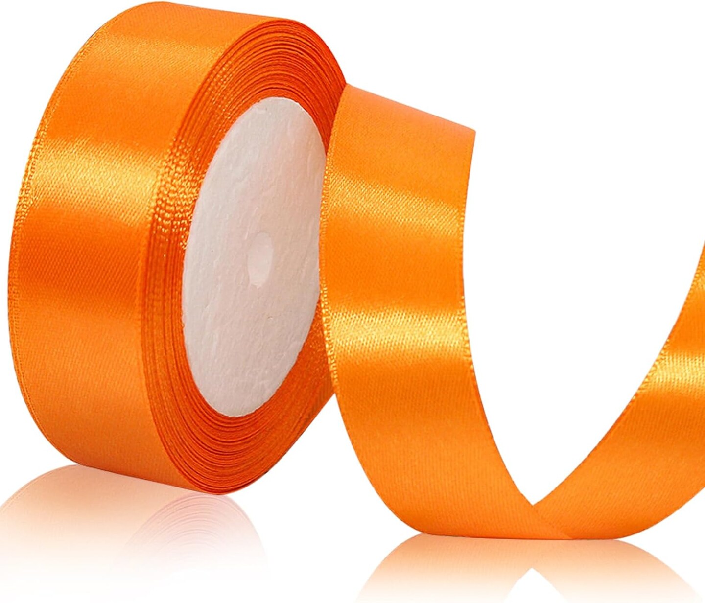 Orange Ribbon, Fabric Yellow Silk Easter Decor Burnt Orange Ribbon 1 Inch x 25 Yards